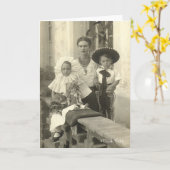 Frida Kahlo mit Kindern Karte (Gelbe Blume)