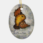 Frida Kahlo Monet-Style Bird Painting Keramikornament (Hinten)