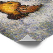 Frida Kahlo Monet-Style Bird Painting Poster (Ecke)