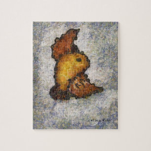 Frida Kahlo Monet-Style Bird Painting Puzzle