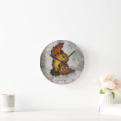 Frida Kahlo Monet-Style Bird Painting Runde Wanduhr (Zuhause)