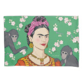 Frida Kahlo Monkey Graphic Kissenbezug (Vorderseite-Links)