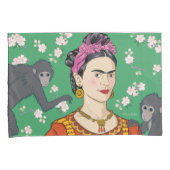 Frida Kahlo Monkey Graphic Kissenbezug (Vorderseite-Rechts)