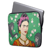 Frida Kahlo Monkey Graphic Laptopschutzhülle (Vorderseite Links)