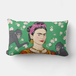 Frida Kahlo Monkey Graphic Lendenkissen
