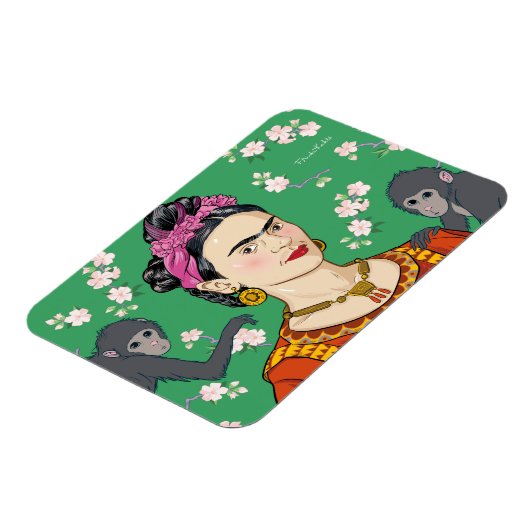 Frida Kahlo Monkey Graphic Magnet (Linke Seite)