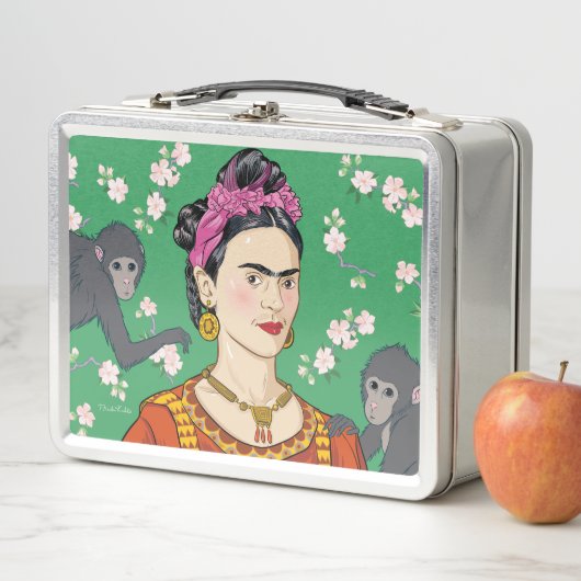Frida Kahlo Monkey Graphic Metall Brotdose (Beispiel)