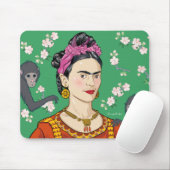 Frida Kahlo Monkey Graphic Mousepad (Mit Mouse)