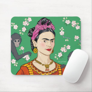 Frida Kahlo Monkey Graphic Mousepad