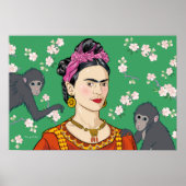 Frida Kahlo Monkey Graphic Poster (Vorne)