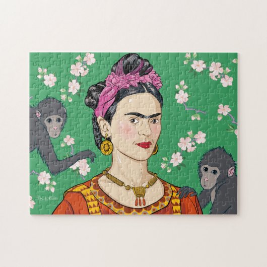 Frida Kahlo Monkey Graphic Puzzle (Horizontal)