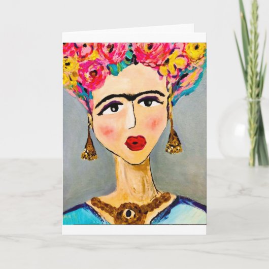 Frida Kahlo Note Card<Blank Inside> Einladung (Vorderseite)