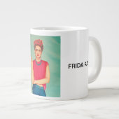 Frida Kahlo Oil Painting Jumbo-Tasse (Vorderseite Rechts)