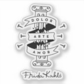Frida Kahlo | Pain Art Liebe Aufkleber (Vorderseite)