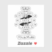 Frida Kahlo | Pain Art Liebe Aufkleber (Blatt)