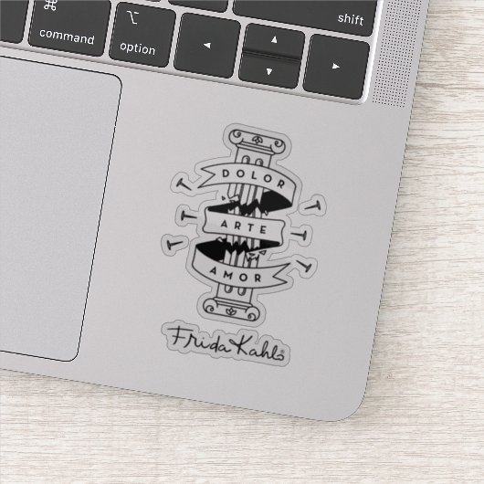 Frida Kahlo | Pain Art Liebe Aufkleber (Detail)