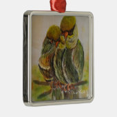 Frida Kahlo Painted Birds Ornament Aus Metall (Rechts)