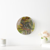 Frida Kahlo Painted Birds Runde Wanduhr (Zuhause)