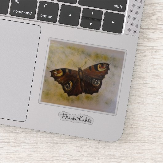 Frida Kahlo Painted Butterfly Aufkleber (Detail)