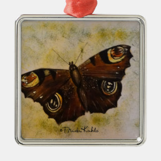 Frida Kahlo Painted Butterfly Ornament Aus Metall