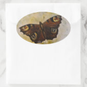 Frida Kahlo Painted Butterfly Ovaler Aufkleber (Tasche)