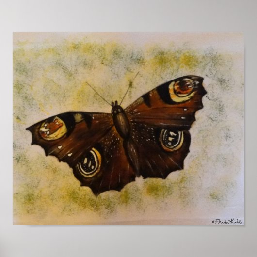 Frida Kahlo Painted Butterfly Poster (Vorne)