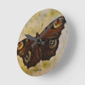 Frida Kahlo Painted Butterfly Runde Wanduhr (Winkel)