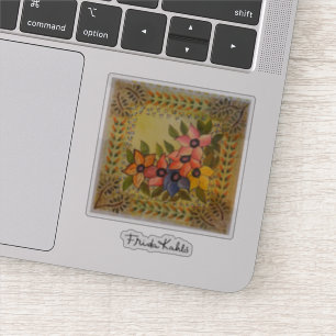 Frida Kahlo Painted Flores Aufkleber
