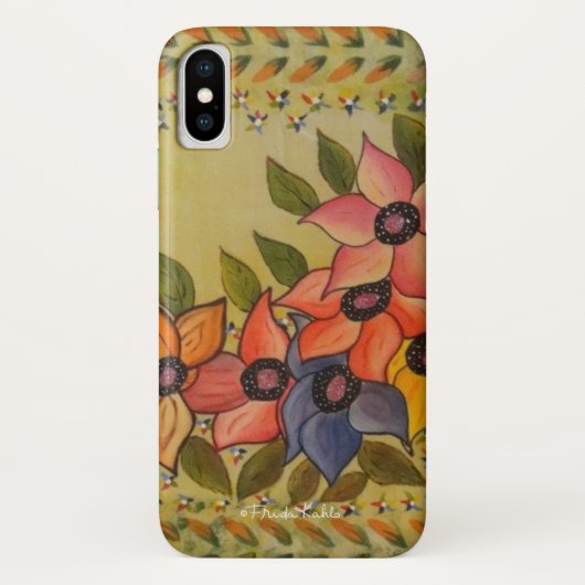 Frida Kahlo Painted Flores Case-Mate iPhone Hülle (Rückseite)