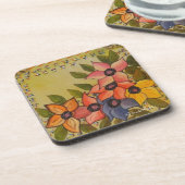 Frida Kahlo Painted Flores Getränkeuntersetzer (Linke Seite)