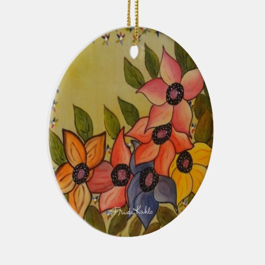 Frida Kahlo Painted Flores Keramikornament (Rechts)