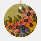Frida Kahlo Painted Flores Keramikornament (Vorne)