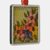 Frida Kahlo Painted Flores Ornament Aus Metall (Rechts)