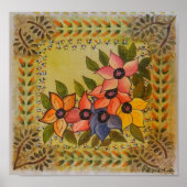 Frida Kahlo Painted Flores Poster (Vorne)