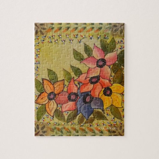 Frida Kahlo Painted Flores Puzzle (Vertikal)