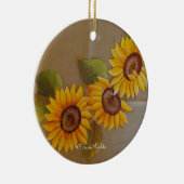 Frida Kahlo Painted Sunflowers Keramikornament (Rechts)