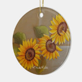 Frida Kahlo Painted Sunflowers Keramikornament (Links)