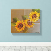 Frida Kahlo Painted Sunflowers Leinwanddruck (Insitu (Holzboden))