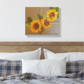 Frida Kahlo Painted Sunflowers Leinwanddruck (Insitu (Schlafzimmer))