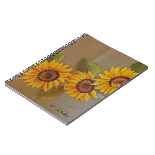 Frida Kahlo Painted Sunflowers Notizblock (Linke Seite)