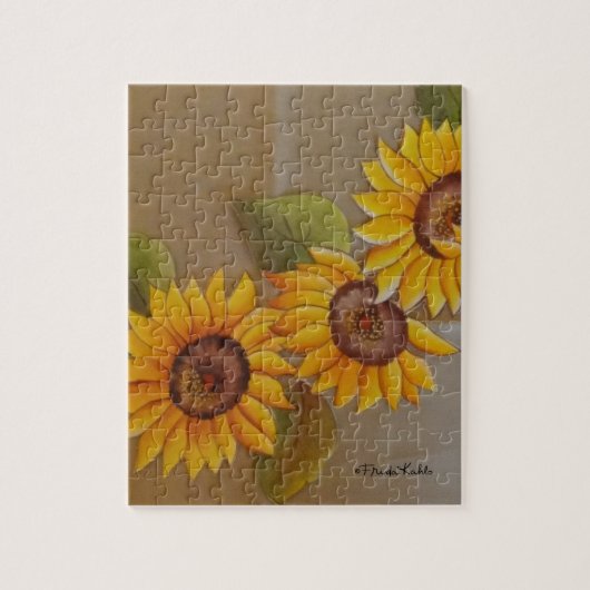Frida Kahlo Painted Sunflowers Puzzle (Vertikal)