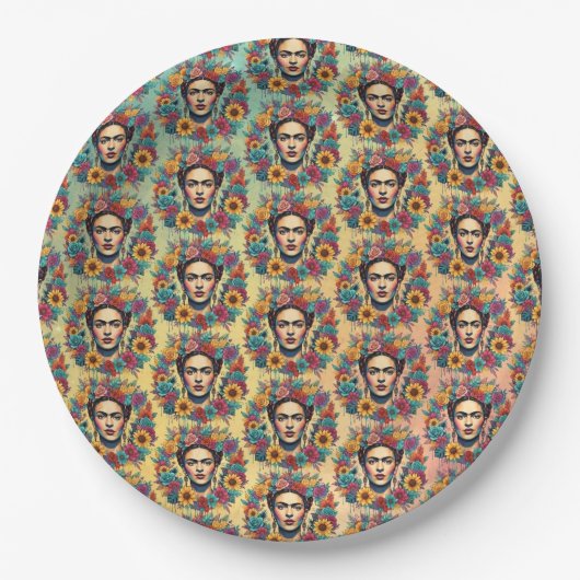 Frida Kahlo Pappteller (Vorderseite)