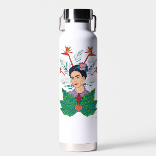Frida Kahlo   Paradiesvögel Florales Grafik Trinkflasche