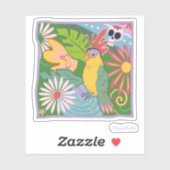 Frida Kahlo Parrot Graphic Aufkleber (Blatt)