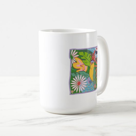 Frida Kahlo Parrot Graphic Kaffeetasse (VorderseiteRechts)