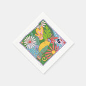 Frida Kahlo Parrot Graphic Serviette (Ecke)