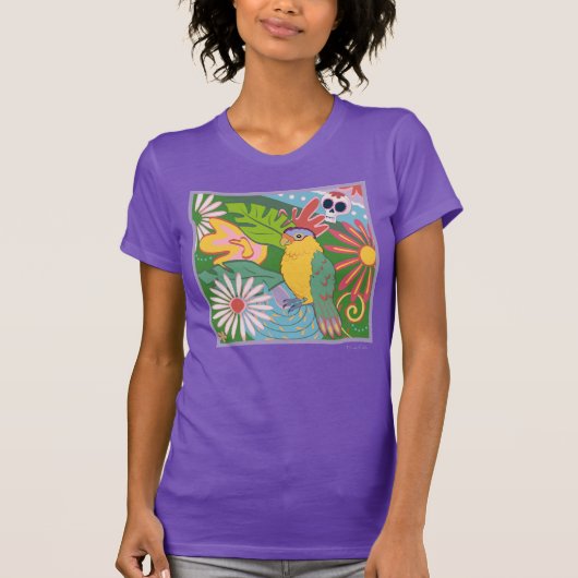 Frida Kahlo Parrot Graphic T-Shirt (Vorderseite)