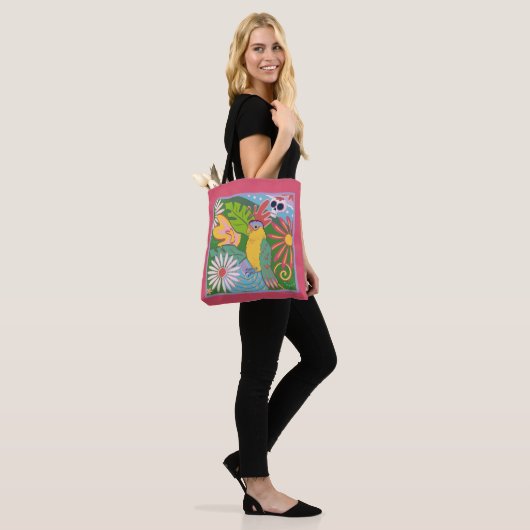 Frida Kahlo Parrot Graphic Tasche (Am Model)