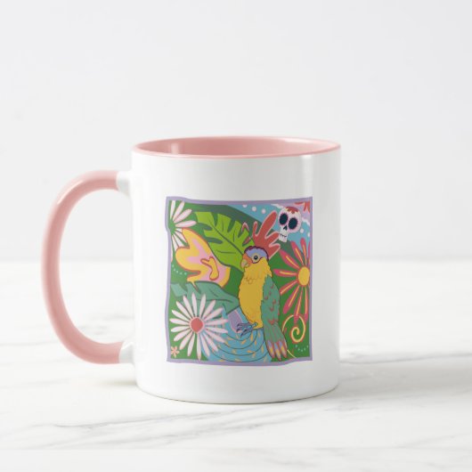 Frida Kahlo Parrot Graphic Tasse (Links)