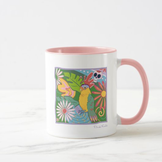Frida Kahlo Parrot Graphic Tasse (Rechts)